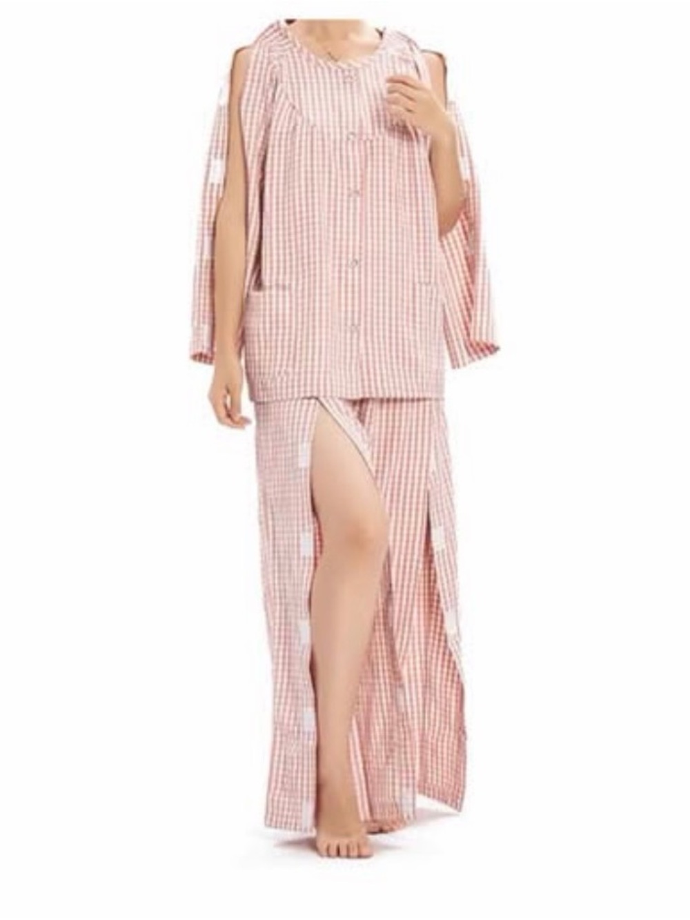 Women’s Adaptive Pajamas Easy Closures Bedridden Patient Size Large New